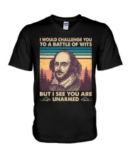 I Would Challenge You To a Battle of Wits V-Neck T-Shirt tile