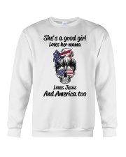Shes a good girl Loves her mama Loves Jesus And A Crewneck Sweatshirt tile