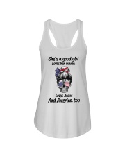 Shes a good girl Loves her mama Loves Jesus And A Ladies Flowy Tank tile