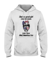 Shes a good girl Loves her mama Loves Jesus And A Hooded Sweatshirt tile