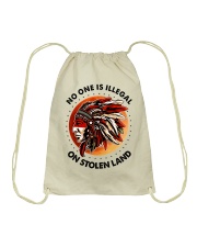 Native American No One Is Illegal On Stolen Land Drawstring Bag tile