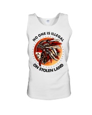 Native American No One Is Illegal On Stolen Land Unisex Tank tile
