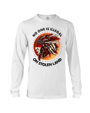 Native American No One Is Illegal On Stolen Land Long Sleeve Tee tile
