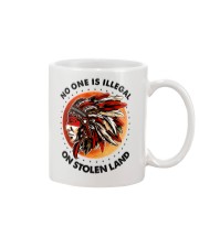 Native American No One Is Illegal On Stolen Land Mug tile