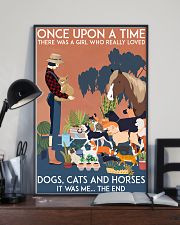 Girl Loved Cats Dogs and Horses 24x36 Poster lifestyle-poster-2