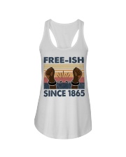 My relationship with whiskey is on the rocks Ladies Flowy Tank tile