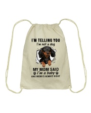 Dog telling you i'm not a dog Drawstring Bag tile