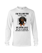 Dog telling you i'm not a dog Long Sleeve Tee tile