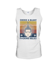 Smoke a blunt and Fcking relax Unisex Tank tile