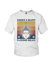 Smoke a blunt and Fcking relax Youth T-Shirt tile