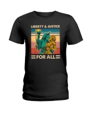 LGBT Liberty And Justice For All Ladies T-Shirt tile