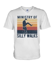 Ministry of silly walks V-Neck T-Shirt tile