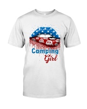 Camping Girl American Lips Classic T-Shirt front