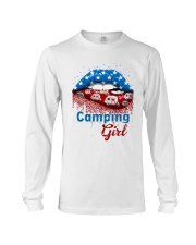 Camping Girl American Lips Long Sleeve Tee tile