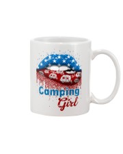 Camping Girl American Lips Mug tile