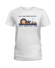 On a dark desert highway Ladies T-Shirt tile