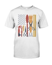 Barber Us Flag Summer Vintage Classic T-Shirt front