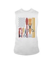Barber Us Flag Summer Vintage Sleeveless Tee tile