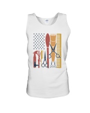 Barber Us Flag Summer Vintage Unisex Tank tile