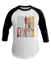 Barber Us Flag Summer Vintage Baseball Tee tile