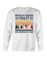 Driving my husband crazy One chicken at a time Crewneck Sweatshirt tile