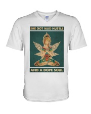 She got mad hustle and a dope soul V-Neck T-Shirt tile