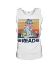 Elephant reading Unisex Tank tile