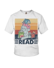 Elephant reading Youth T-Shirt tile