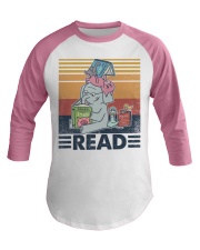 Elephant reading Baseball Tee tile