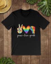 Peace Love Pride Rainbow LGBT Lesbian Gay Pride Classic T-Shirt lifestyle-mens-crewneck-front-18