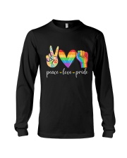 Peace Love Pride Rainbow LGBT Lesbian Gay Pride Long Sleeve Tee tile