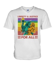 LGBT Liberty V-Neck T-Shirt tile
