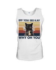 Retro Cat Eff You See Kay Why Oh You Unisex Tank tile