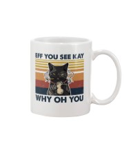Retro Cat Eff You See Kay Why Oh You Mug tile