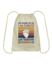 Beware for I Am Fearless and Therefore Powerful Drawstring Bag tile
