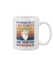 Beware for I Am Fearless and Therefore Powerful Mug tile