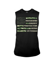 Husband daddy protector hero veteran Sleeveless Tee tile
