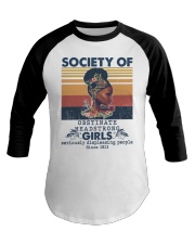 Society of Obstinate Headstrong Girls Baseball Tee tile