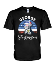 America Flag George Sloshinton Independence Day V-Neck T-Shirt tile