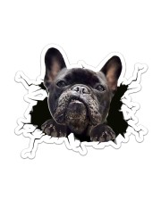 Funny dog breaking glass Sticker - Single (Vertical) front