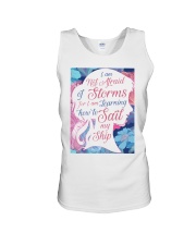 I am not afraid of storms Unisex Tank tile