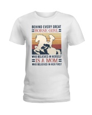 Behind every great horse girl Ladies T-Shirt tile