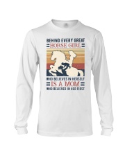 Behind every great horse girl Long Sleeve Tee tile