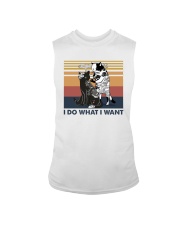 Summer Vintage Cat Tattoo I Do What I Want Sleeveless Tee tile