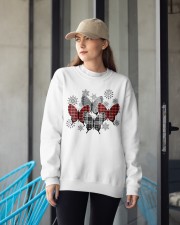 Christmas tartan butterfly Crewneck Sweatshirt apparel-crewneck-sweatshirt-lifestyle-front-12
