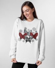 Christmas tartan butterfly Crewneck Sweatshirt apparel-crewneck-sweatshirt-lifestyle-front-13