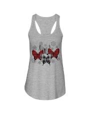 Christmas tartan butterfly Ladies Flowy Tank tile