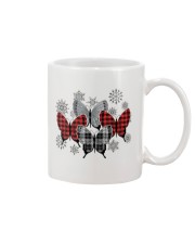 Christmas tartan butterfly Mug tile