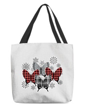 Christmas tartan butterfly All-Over Tote tile