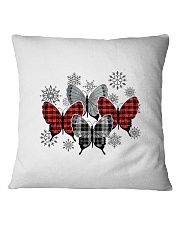 Christmas tartan butterfly Square Pillowcase tile